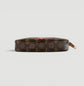 Mini bolso pochette Louis Vuitton en lona monogram café