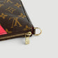 Mini bolso pochette Louis Vuitton en lona monogram café