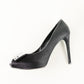Tacones Louis Vuitton en Satín Negro con Cristales
