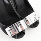 Tacones Louis Vuitton en Satín Negro con Cristales