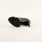 Tacones Chanel en Piel Gris con Acabado Glitter