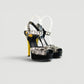Sandalias de plataforma marca Fendi en piel animal print