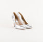 Tacones Michael Kors en Piel Plateada con Textura de Víbora