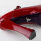 Tacones Prada de Charol Rojo Mate Estilo Vintage