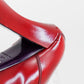 Tacones Prada de Charol Rojo Mate Estilo Vintage