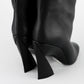 Botas Largas Salvatore Ferragamo de Piel Negra con Parches en Gamuza