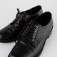 Zapatos Casuales Salvatore Ferragam Tipo Bostonianoo en Piel Negra