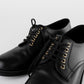 Zapatos Casuales Salvatore Ferragam Tipo Bostonianoo en Piel Negra
