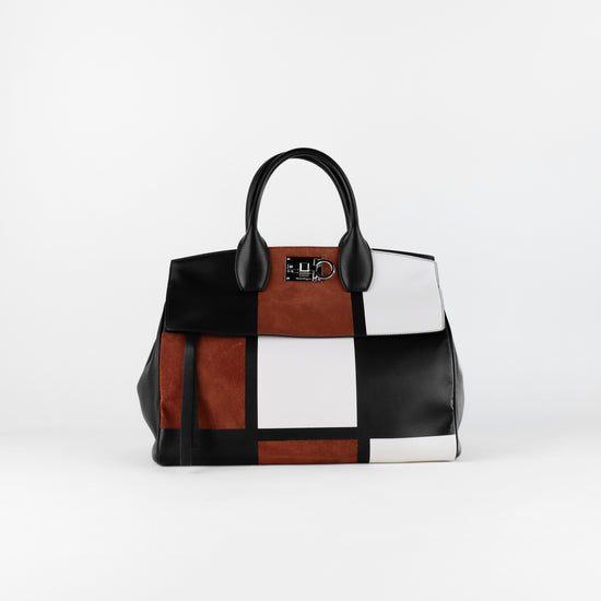 Bolso de Mano Salvatore Ferragamo Studio Bag en Piel Negra