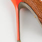 Tacones Sergio Rossi de Piel Café Tejida