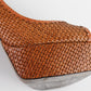Tacones Sergio Rossi de Piel Café Tejida