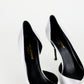 Tacones Yves Saint Laurent D’Orsay Half en Piel Plata Metalizada