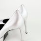 Tacones Yves Saint Laurent D’Orsay Half en Piel Plata Metalizada