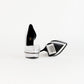 Tacones Yves Saint Laurent D’Orsay Half en Piel Plata Metalizada