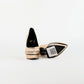 Tacones Yves Saint Laurent Janis Piel Dorada Metalizada