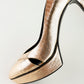Tacones Yves Saint Laurent Janis Piel Dorada Metalizada