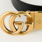 Cinturón Gucci Double GG en Piel Negra