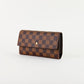 Cartera Louis Vuitton Sarah en lona Damier Ebene
