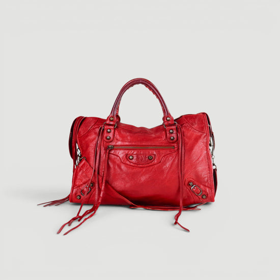 Bolso Balenciaga City en piel color rojo