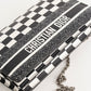 Bolso Crossbody Christian Dior Wallet On Chain Checkered en Piel Blanca y Negro