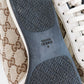 Tenis Gucci de Lona y Piel Beige