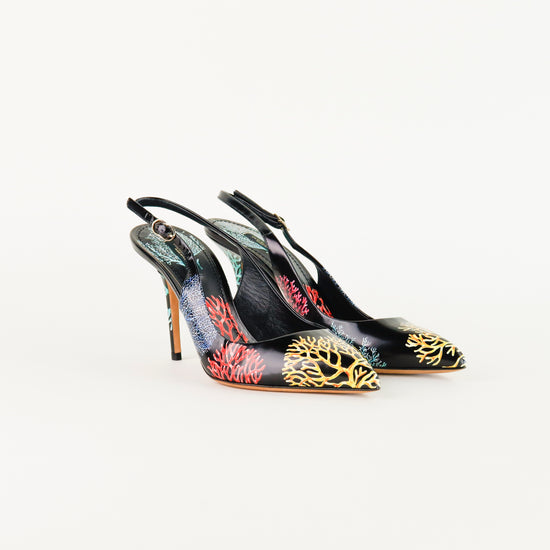 Sandalias de tacón Dolce & Gabbana en piel multicolor