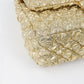 Bolso Crossbody Chanel Classic Double Flap en Lamé Dorado