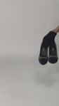 Tacones Chanel en Piel Gris con Acabado Glitter