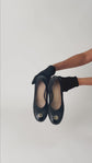 Tacones Bajos Tory Burch en Piel Negra
