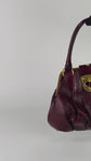 Bolso de Mano Alexander McQueen Burgundy Wine en Charol Vino