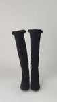 Botas Largas Stuart Weitzman Slip-On en Textil Elástico Negro
