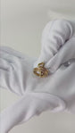 Anillo Louis Vuitton Doble Corazón en Espiral Dorado