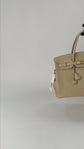 Bolso de Mano Hermès Birkin 35 de Piel Chamonix Beige