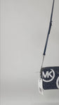 Bolso Crossbody Michael Kors Jet Set de Lona Monograbada Azul Marino