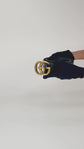 Cinturón Gucci Snake Marmont GG de Cuero Negro