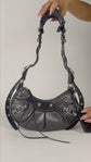 Bolso Crossbody Balenciaga Le Cagole Small en Piel Grafito