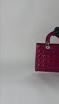 Bolso de Mano Lady Dior Clásico en Piel Cannage Charolada Roja