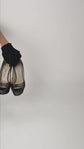Tacones Jimmy Choo en Tela Negra Metálica
