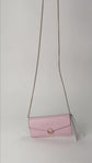 Cartera Fendi de Piel Rosa con Cadena