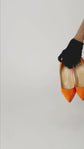Tacones Christian Louboutin Pigalle Follies 100 en Gamuza Naranja