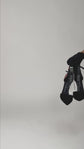 Tacones Casadei en Piel Exótica Marrón con Gamuza Negra