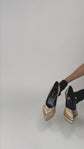 Tacones Yves Saint Laurent Janis Piel Dorada Metalizada
