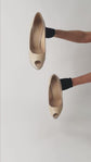 Tacones Giuseppe Zanotti Peep Toe en Piel Beig